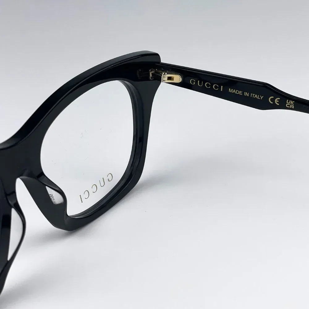 Gucci GG1299O 001 Eyeglasses Black Square Women